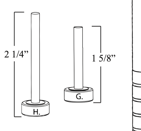 G - replacement short thumbscrew (black)