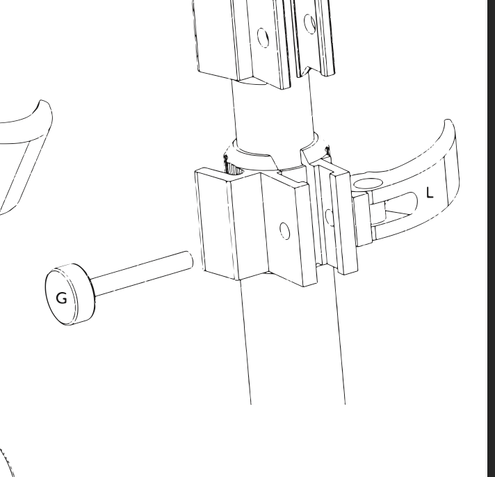 G - replacement short thumbscrew (black)