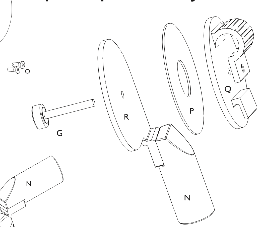 G - replacement short thumbscrew (black)