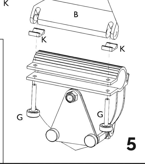 G - replacement short thumbscrew (black)